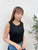 2305029 PO Back Lace Tank Top - BLACK