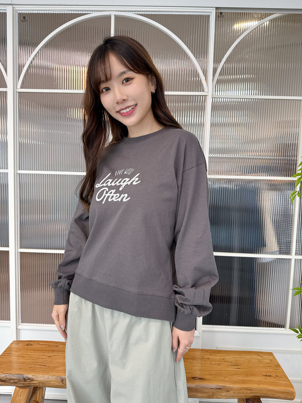 2509062 MMO Logo Embroidered Pullover - Charcoal