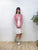 2309064 KR Scallop Collar Heart Cardigan - PINK