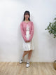 2309064 KR Scallop Collar Heart Cardigan - PINK