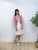 2309064 KR Scallop Collar Heart Cardigan - PINK