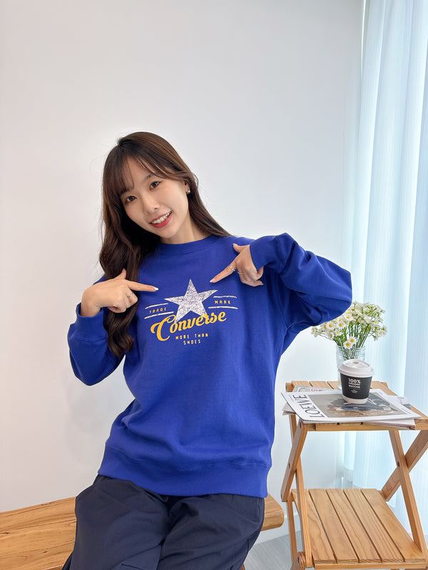 2510011 CONS Logo Print Pullover - Blue
