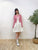 2309064 KR Scallop Collar Heart Cardigan - PINK