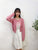 2309064 KR Scallop Collar Heart Cardigan - PINK