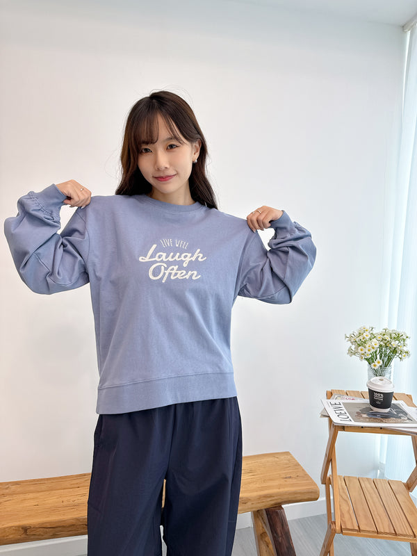 2509062 MMO Logo Embroidered Pullover - Blue