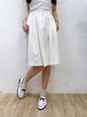 2309067 KR Pleats Cotton Skirt - WHITE