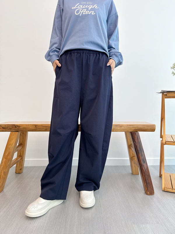 2510002 34 Wrinkle-resistant Stretch Curve Pants - Navy