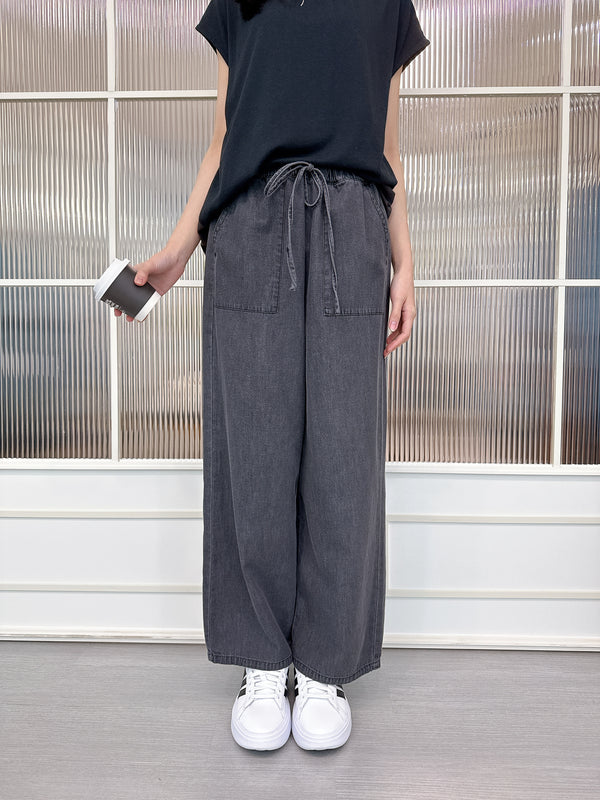 2503074 OS Wide Jeans - Charcoal