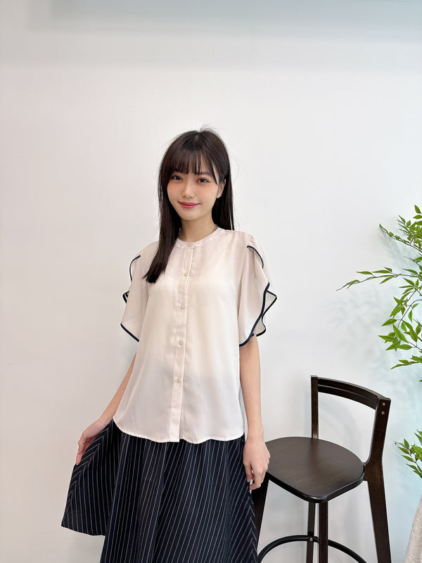2504014 EM Tulip sleeve Blouse - Beige