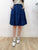 2309067 KR Pleats Cotton Skirt - NAVY