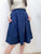 2309067 KR Pleats Cotton Skirt - NAVY