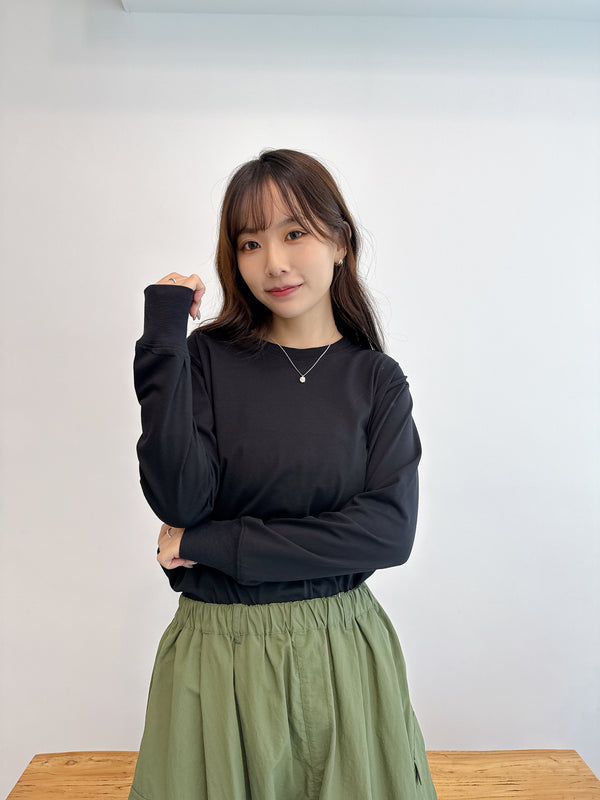 2509087 MMO Crew Neck Long-sleeve Tee - Black