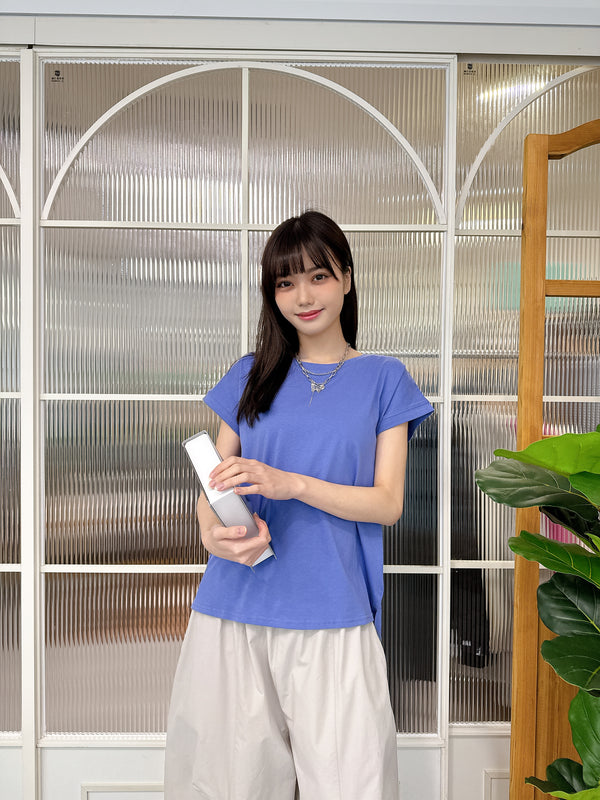 2504010 EM French Sleeve Tee - Blue