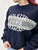 2401033 LAT Lace On Words Pullover -  Navy