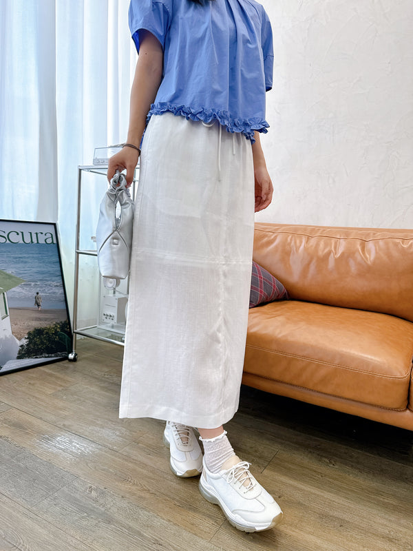 2505015 JF Linen Skirt - White