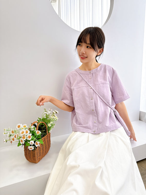 2505024 JF Sheer Jacket with Bag - Purple
