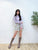 2310018 GL Tweed Shorts - WHITE