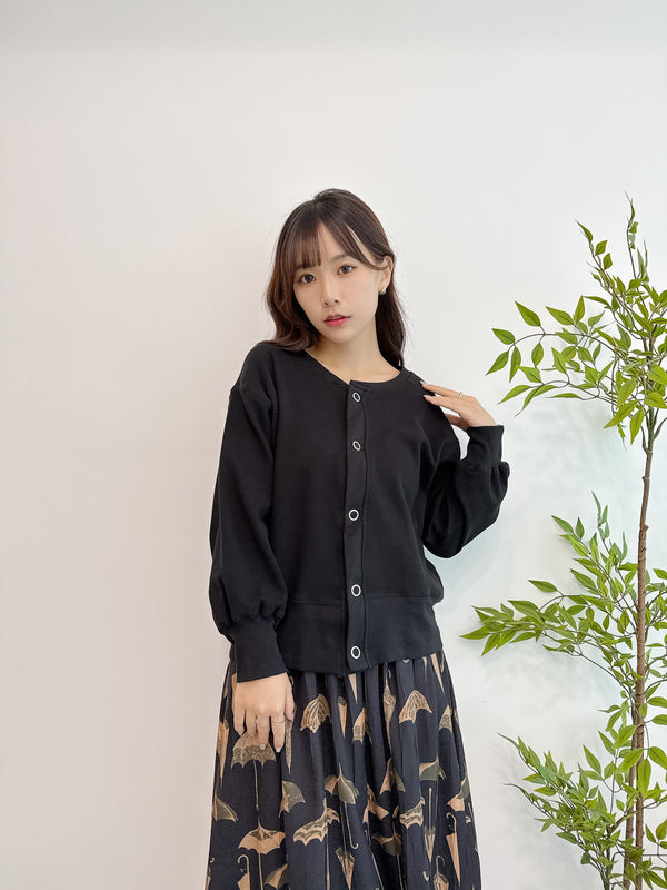 2510003 34 Volume Sleeves Cardigan