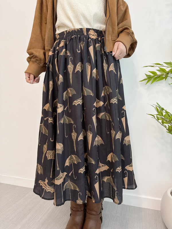 2509161 SW Umbrella Print Skirt