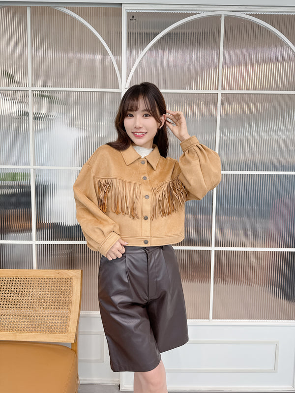 2509154 EST Tassel Short Coat