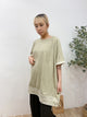 2306014 AI Bi-Colour Dyeing Drawstring Top - GREEN