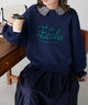 2312002 BON Embroidery Volume Sleeve Knit Pullover - NAVY