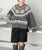 2312010 FO Nordic Pattern Knit Pullover - GREY