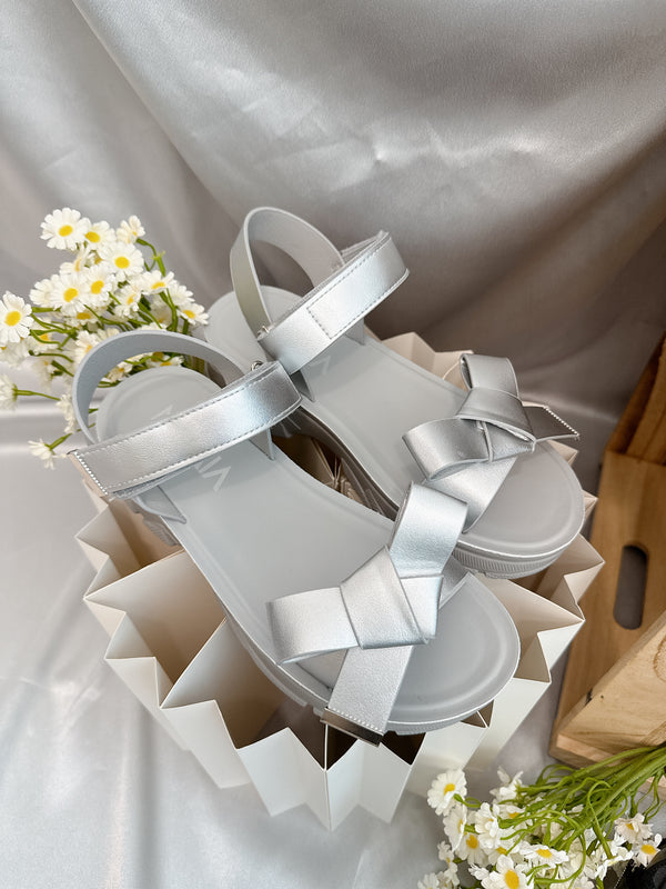 2507017 VI Ribbon Sports Sandals - Silver