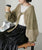 2312005 FO Cable Patchwork Knit Cardigan - GREEN