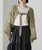 2312005 FO Cable Patchwork Knit Cardigan - GREEN
