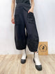 2310070 RR Lace Trim Pockets Pants - BLACK