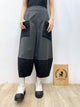2310070 RR Lace Trim Pockets Pants - GREY