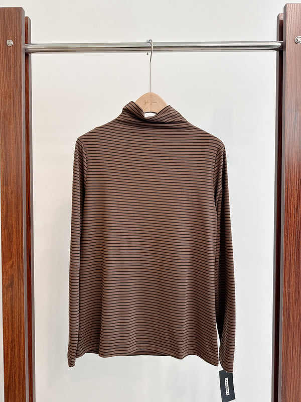 2510065 HA Turtleneck Long Sleeve T-Shirt - Brown