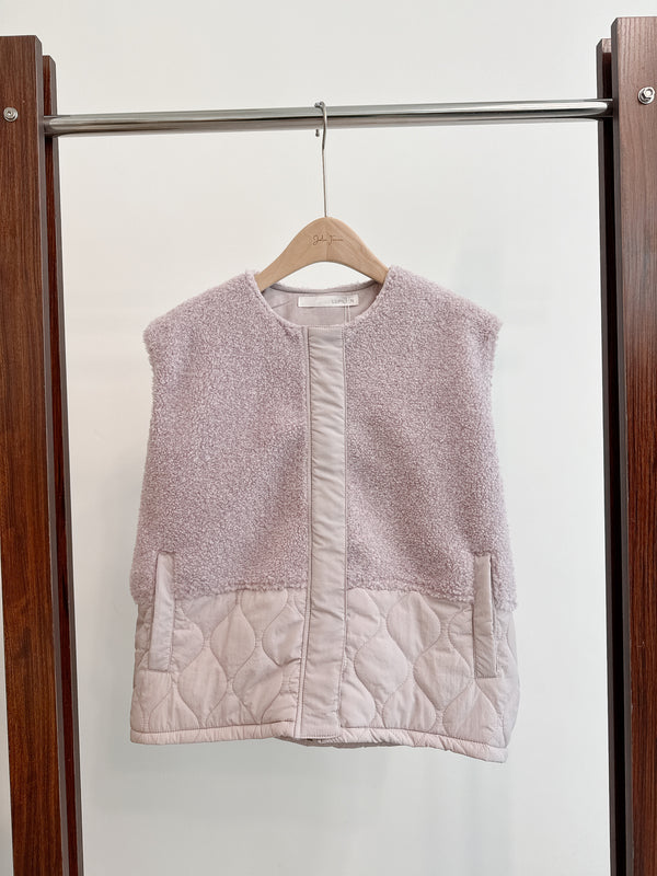 2510078 LUP Quilted Boa Vest - Purple (只限直播搶購的客人購買)