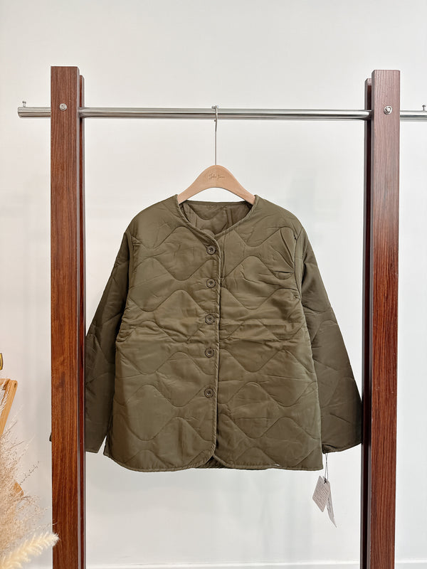 2510064 HA Quilted Padded Jacket - Khaki