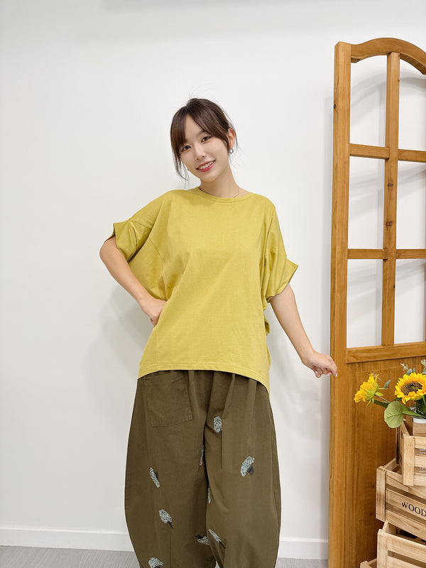 2507021 MIT Sleeve-switched Top - Yellow