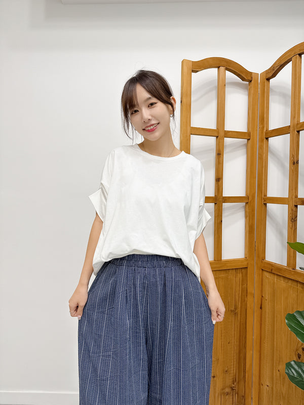 2507021 MIT Sleeve-switched Top - White