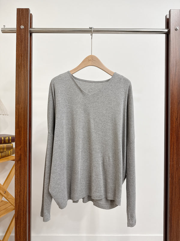 2510083 LA Dolman Sleeve V-Neck Tee - Grey