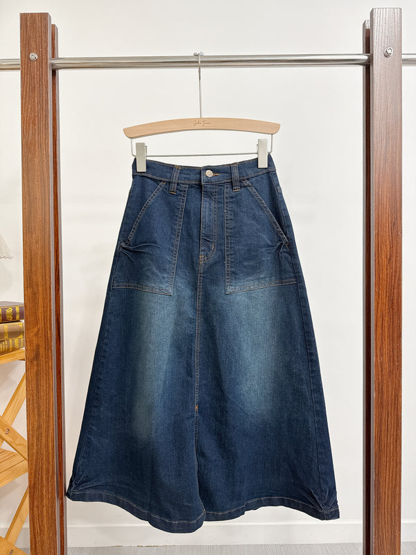2510082 LA Stretch Denim Baker Skirt