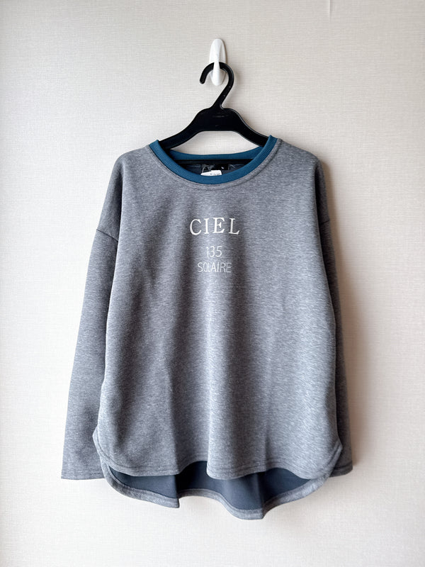 2509109 CS Bi-Colour Neck Logo Tee - Grey