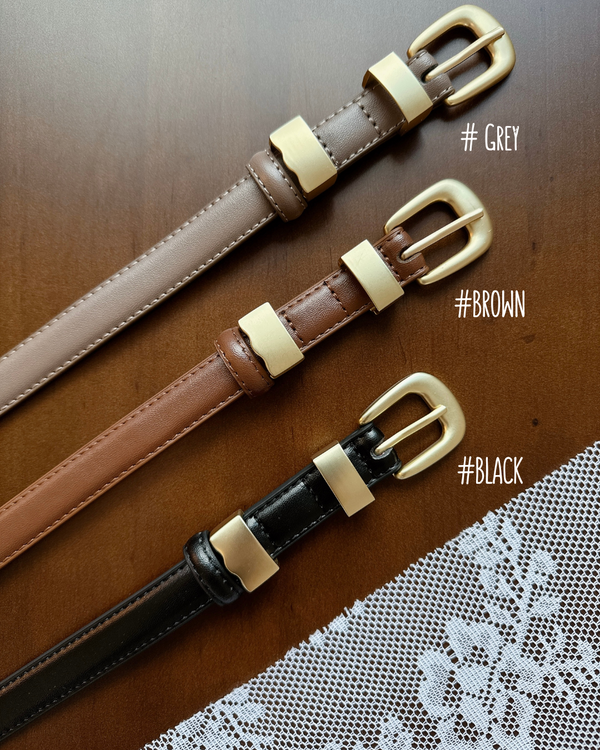 2506084 JF Leather Belt - Black