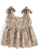 2310007  Floral Bows Shoulders Vest - BEIGE