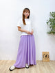 2307013 OM Rayon Flared Skirt - PURPLE