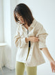 2310118 GL Cotton Linen Jacket - WHITE