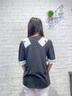 2003031 JD embroidered lace top - BLACK