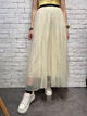 2005071 AS organza skirt - BEIGE