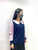 2201027 KR Stars Dolly Collar Cable Knit Top - Pink