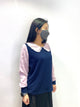 2201027 KR Stars Dolly Collar Cable Knit Top - Pink