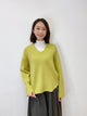 2211055 BOU V-neck Pullover - Green