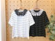 2206036 KR Floral Crochet Pearl Button Small Collar